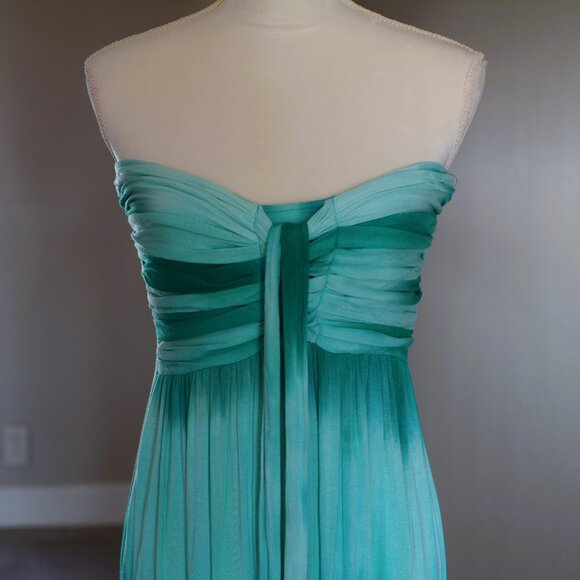 Rare Blue Tie Dye Strapless/Halter Maxi Dress - Picture 6 of 8